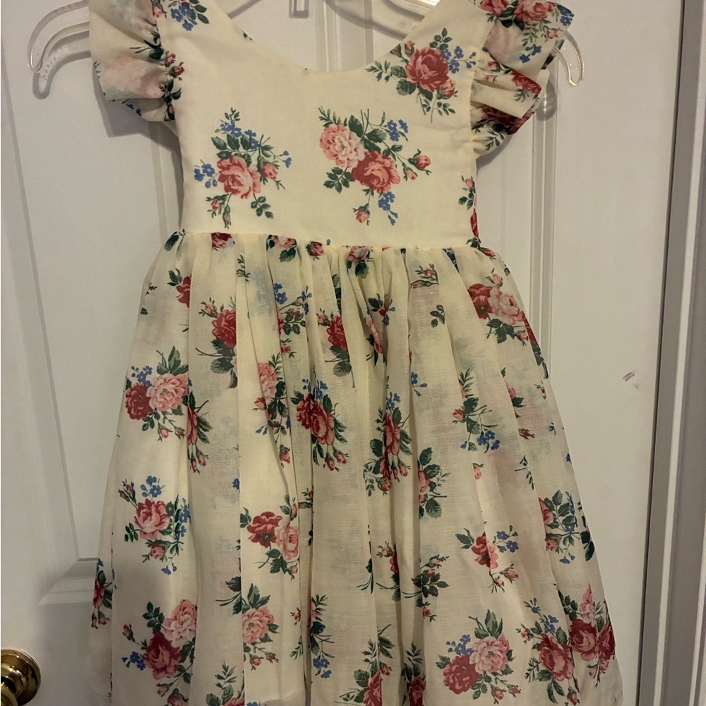 Dollcake Cream Square Neck Puff Sleeve Sundress